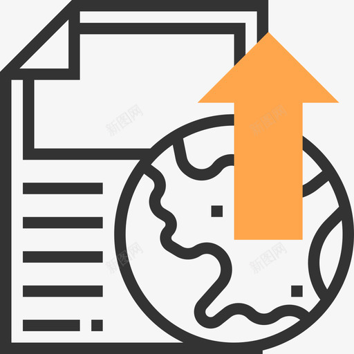 文件数据可视化黄色阴影图标svg_新图网 https://ixintu.com 数据可视化 文件 黄色阴影