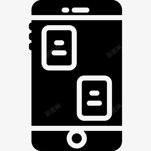 智能手机对话4填充图标svg_新图网 https://ixintu.com 填充 对话4 智能手机