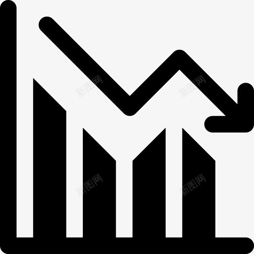 折线图图表图5填充图标svg_新图网 https://ixintu.com 图表图5 填充 折线图