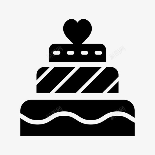 结婚蛋糕结婚纪念日爱情图标svg_新图网 https://ixintu.com 金婚纪念 婚姻 爱情 结婚纪念日 结婚蛋糕 金婚纪念