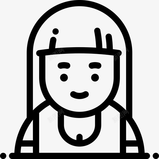 女孩阿凡达18直系图标svg_新图网 https://ixintu.com 女孩 直系 阿凡达18