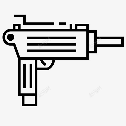 用枪用冲锋枪图标svg_新图网 https://ixintu.com 用冲锋枪 用枪