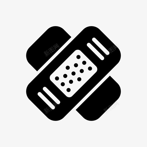 绷带急救受伤图标svg_新图网 https://ixintu.com 伤口 医疗 受伤 急救 绷带