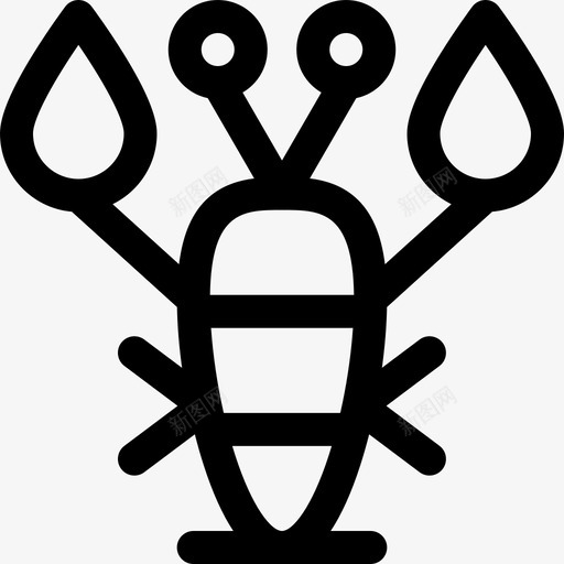 龙虾海洋生物9直系图标svg_新图网 https://ixintu.com 海洋生物9 直系 龙虾