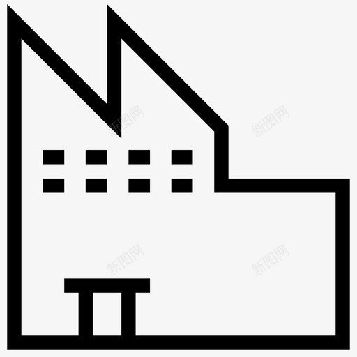 工业工厂建筑公司图标svg_新图网 https://ixintu.com 公司 制造 工业工厂 建筑 概念混合2