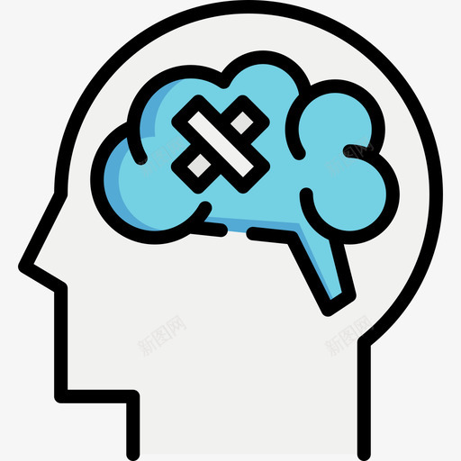 疾病心理学3线性颜色图标svg_新图网 https://ixintu.com 心理学3 疾病 线性颜色
