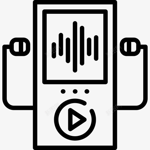 音乐播放器多媒体19线性图标svg_新图网 https://ixintu.com 多媒体19 线性 音乐播放器
