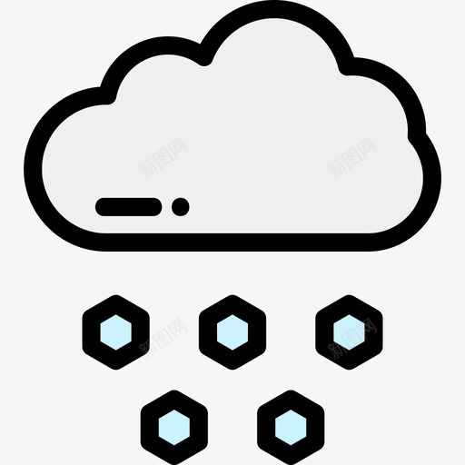 冰雹冬季自然2线性颜色图标svg_新图网 https://ixintu.com 冬季自然2 冰雹 线性颜色
