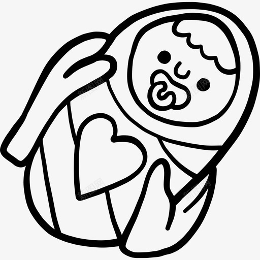 宝贝母亲节11黑色图标svg_新图网 https://ixintu.com 宝贝 母亲节11 黑色