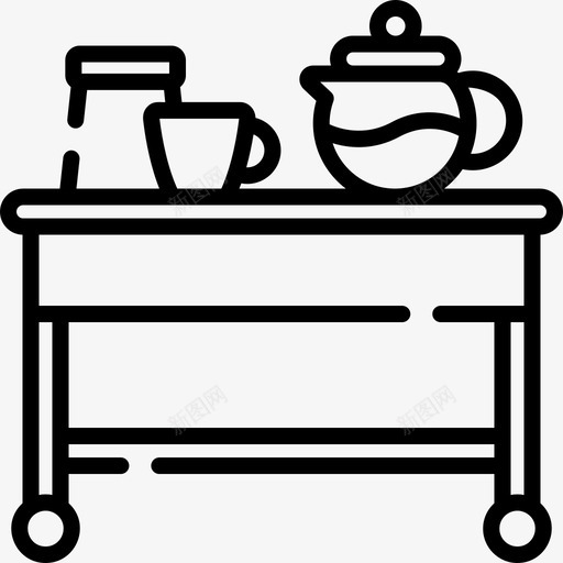 咖啡工作区2线性图标svg_新图网 https://ixintu.com 咖啡 工作区2 线性