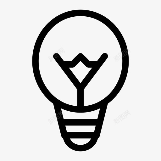 灯泡光亮电图标svg_新图网 https://ixintu.com 光亮 工具 想法 灯泡 电