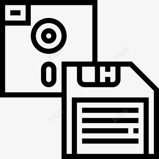 计算机复古技术2线性图标svg_新图网 https://ixintu.com 复古技术2 线性 计算机