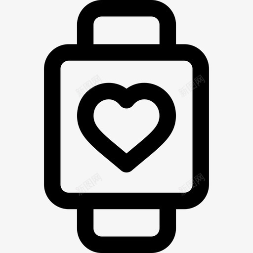 智能手表健康生活方式2线性图标svg_新图网 https://ixintu.com 健康生活方式2 智能手表 线性