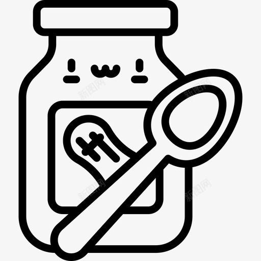 花生酱kawaii糖果2线性图标svg_新图网 https://ixintu.com kawaii糖果2 线性 花生酱