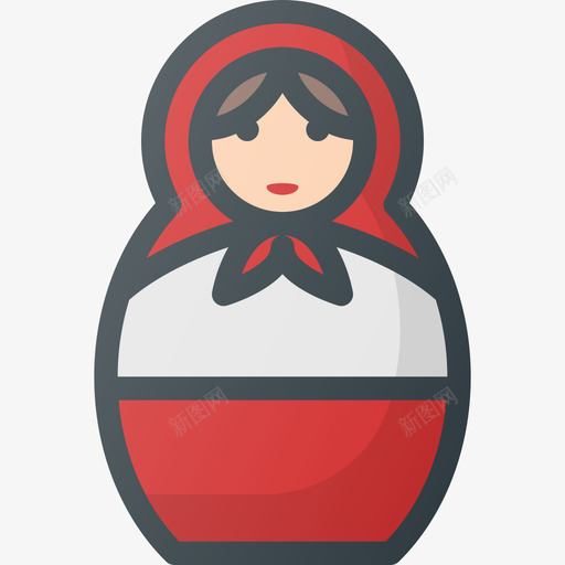 Matryoshka旅游旅游3线性颜色图标svg_新图网 https://ixintu.com Matryoshka 旅游旅游3 线性颜色