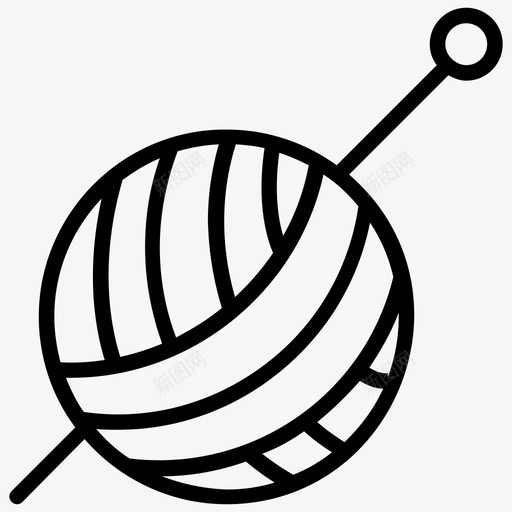 钩针针织套件羊毛编织图标svg_新图网 https://ixintu.com 纱线球 缝纫和针线图标 羊毛线轴 羊毛编织 针织套件 钩针