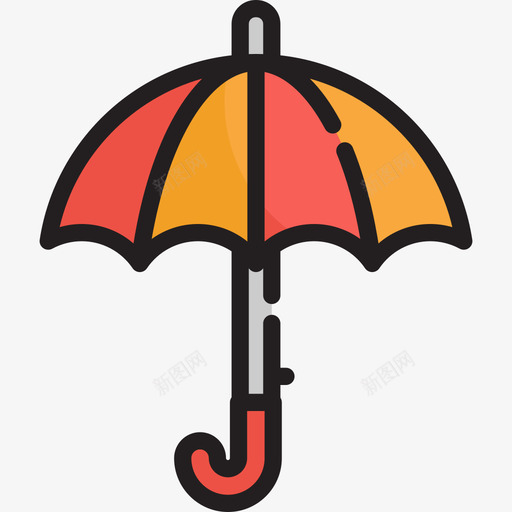 雨伞51号天气线形颜色图标svg_新图网 https://ixintu.com 51号天气 线形颜色 雨伞