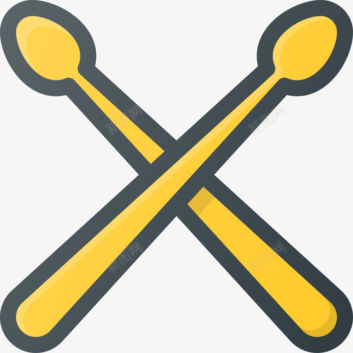 鼓槌乐器5线形颜色图标svg_新图网 https://ixintu.com 乐器5 线形颜色 鼓槌