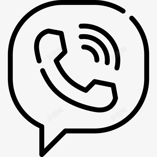 ViberSocialMedia27线性图标svg_新图网 https://ixintu.com SocialMedia27 Viber 线性