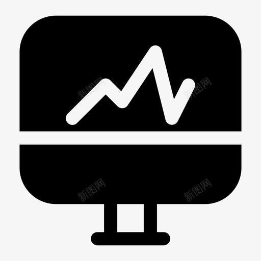 图表监视器分析数字图标svg_新图网 https://ixintu.com 信息 分析 图表监视器 数字 显示 财务