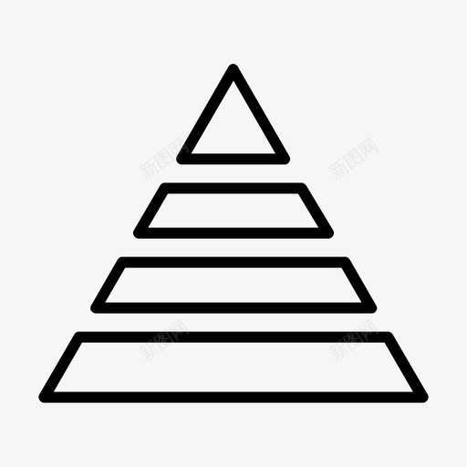 分析图表金字塔图标svg_新图网 https://ixintu.com 三角形 分析 图表 图表轮廓笔划 报告 统计 金字塔