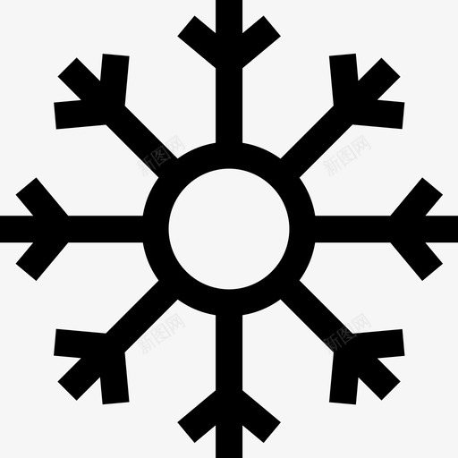 雪花气候变化2线性图标svg_新图网 https://ixintu.com 气候变化2 线性 雪花