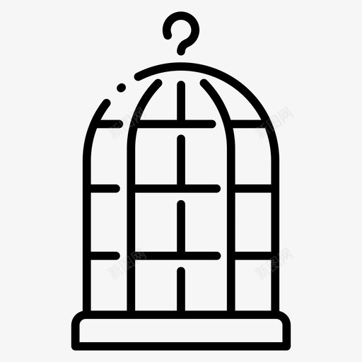 鸟笼生活宠物图标svg_新图网 https://ixintu.com 商店 宠物 宠物店 生活 鸟笼