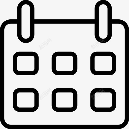 日历信纸12线性图标svg_新图网 https://ixintu.com 信纸12 日历 线性