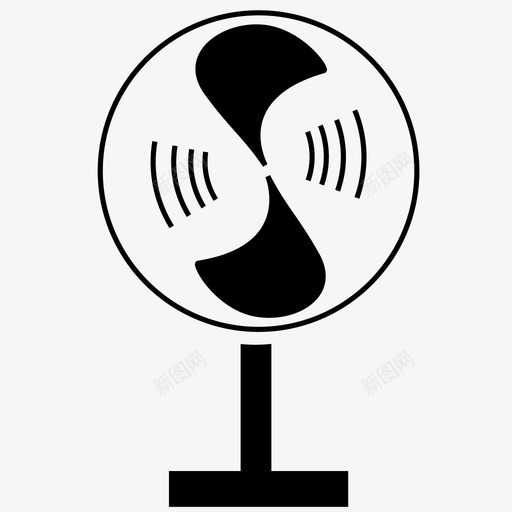 风扇电扇通风机图标svg_新图网 https://ixintu.com 电扇 通风机 风扇