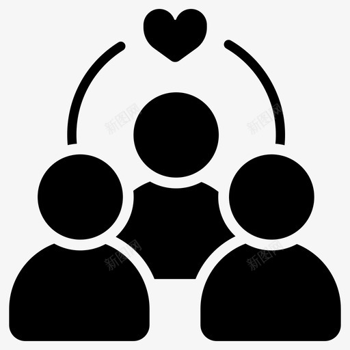 关爱慈善家庭图标svg_新图网 https://ixintu.com 关爱 压力管理放松 家庭 慈善