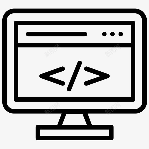 网络开发计算机编程图标svg_新图网 https://ixintu.com 源代码 电子学习线图标 编程 网络开发 网络编码 网络脚本 计算机