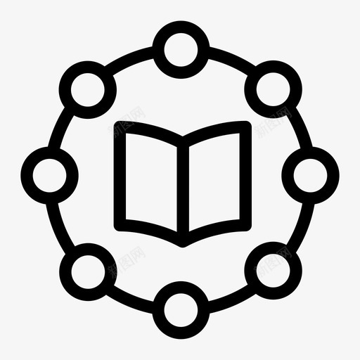 社区教育书籍团体图标svg_新图网 https://ixintu.com 书籍 医疗援助 团体 外展 社区教育