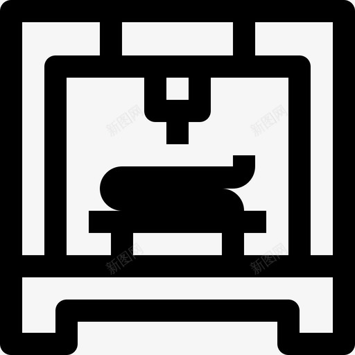 三维打印机技术和设备线性图标svg_新图网 https://ixintu.com 三维打印机 技术和设备 线性
