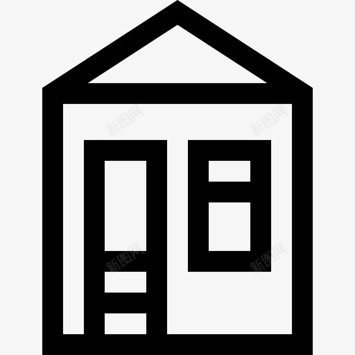 房屋房屋类型6线性图标svg_新图网 https://ixintu.com 房屋 房屋类型6 线性