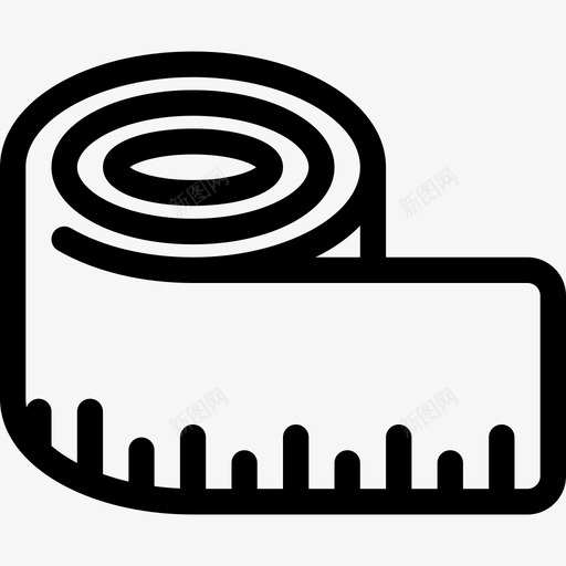 卷尺22号工具线性图标svg_新图网 https://ixintu.com 22号工具 卷尺 线性