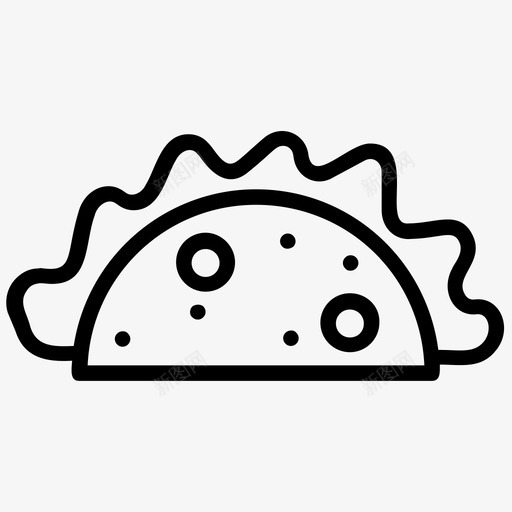 墨西哥玉米卷鸡肉玉米卷快餐图标svg_新图网 https://ixintu.com 不健康食品 墨西哥玉米卷 快餐 食品线图标 鸡肉玉米卷