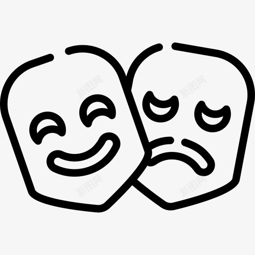 戏剧普通艺术15线性图标svg_新图网 https://ixintu.com 戏剧 普通艺术15 线性