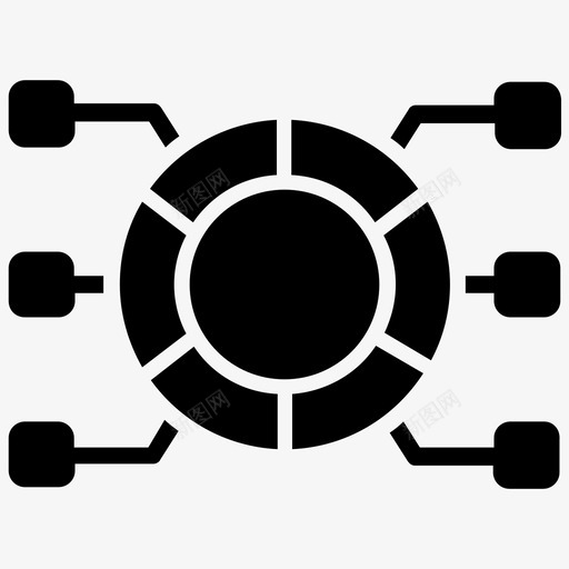 数据管理业务信息图数据分析图标svg_新图网 https://ixintu.com 业务信息图 数据分析 数据可视化 数据可视化字形图标 数据管理 统计 饼图