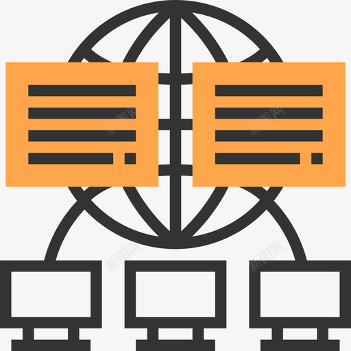 互联网e学习5黄影图标svg_新图网 https://ixintu.com e学习5 互联网 黄影