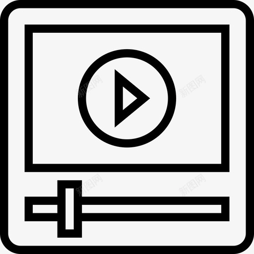 视频播放器搜索引擎优化网站优化线性图标svg_新图网 https://ixintu.com 搜索引擎优化网站优化 线性 视频播放器