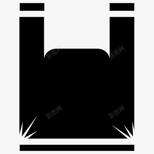 塑料袋手提袋购物袋图标svg_新图网 https://ixintu.com 塑料包装和一次性餐具符号 塑料袋 手提袋 聚乙烯袋 购物袋