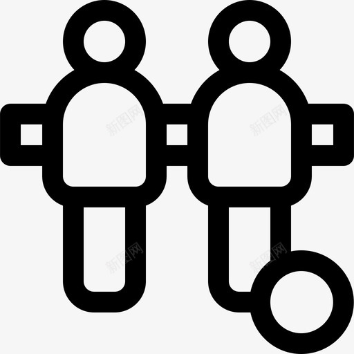Foosball街机中心6线性图标svg_新图网 https://ixintu.com Foosball 线性 街机中心6