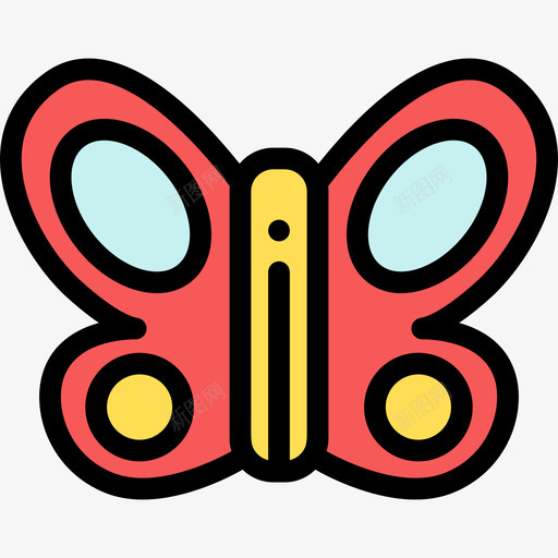 蝴蝶夏令时8线形颜色图标svg_新图网 https://ixintu.com 夏令时8 线形颜色 蝴蝶