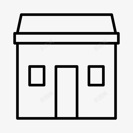 家建筑物小屋图标svg_新图网 https://ixintu.com 城镇 家 小屋 建筑物 房子