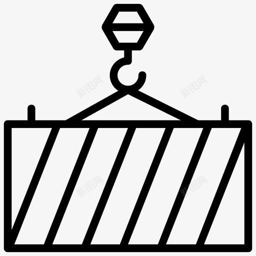 货柜集装箱升降机起重机升降机图标svg_新图网 https://ixintu.com 货柜 货柜线图标 起重机升降机 起重机滑轮 重量升降机 集装箱升降机