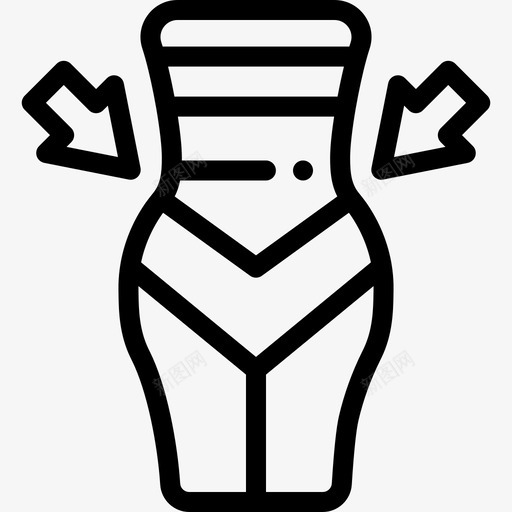 苗条健康的生活方式9直线型图标svg_新图网 https://ixintu.com 健康的生活方式9 直线型 苗条
