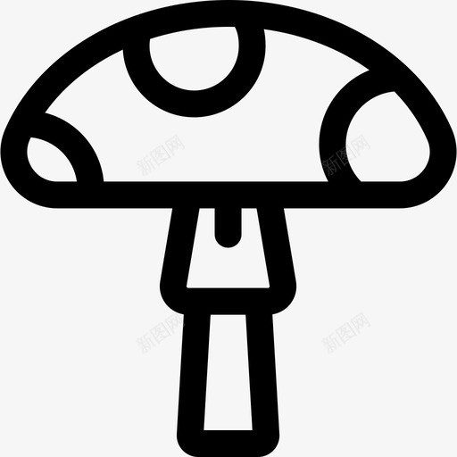 蘑菇自然14线形图标svg_新图网 https://ixintu.com 线形 自然14 蘑菇