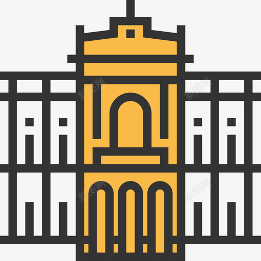 慈善剧场Landmarks12YellowShadow图标svg_新图网 https://ixintu.com Landmarks12 YellowShadow 慈善剧场