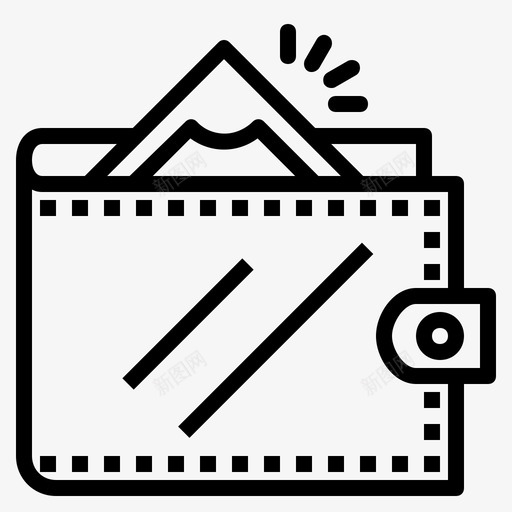 钱包钞票现金图标svg_新图网 https://ixintu.com 口袋 现金 钞票 钱 钱包