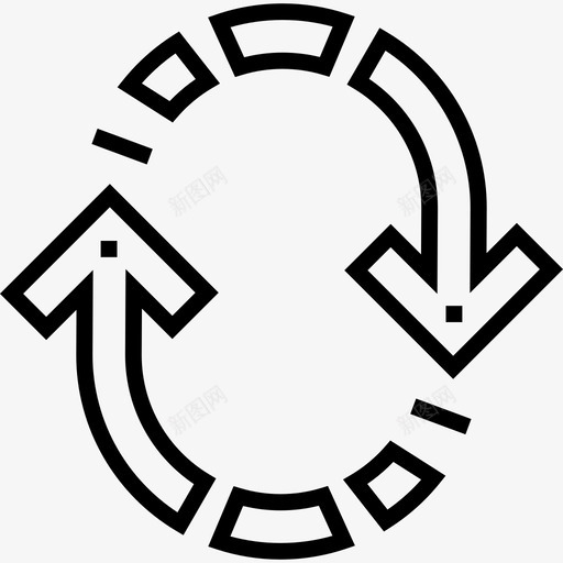 刷新箭头5线性图标svg_新图网 https://ixintu.com 刷新 箭头5 线性